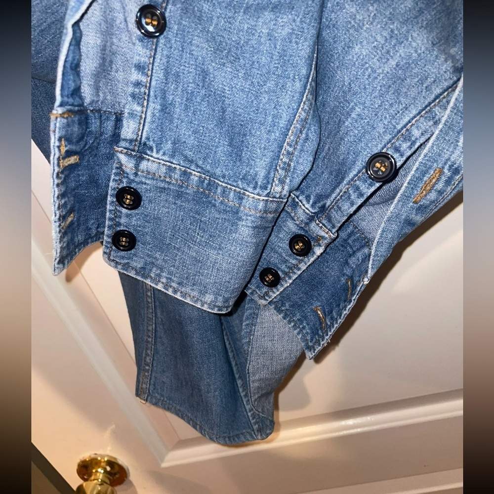 New! Dolce & Gabanna Men’s Blue Denim Western Button Down 🤠 16/41 - Picture 15 of 15
